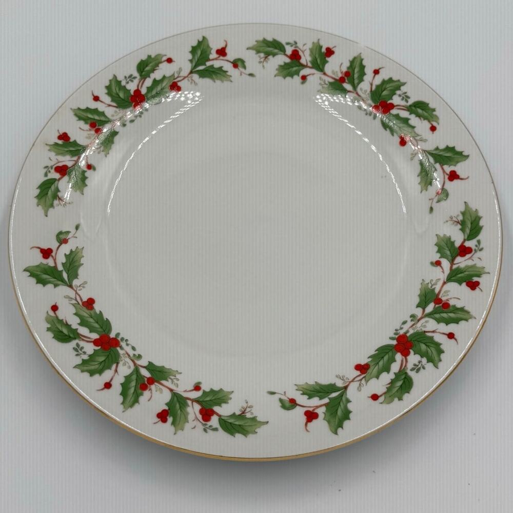 Vintage China Pearl Noel Dinner Plate  10 3/4" SEE DESCRIPTION CHIPPED